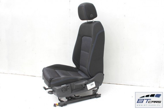 VW PASSAT B8 KOMBI FOTELE KOMPLET FOTELI siedzeń siedzenia tapicerka avant  welur kolor czarno - niebieski 3G 3G9