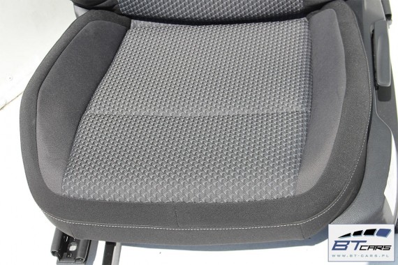 VW PASSAT B8 KOMBI FOTELE KOMPLET FOTELI siedzeń siedzenia tapicerka avant welur kolor czarno - niebieski 3G 3G9