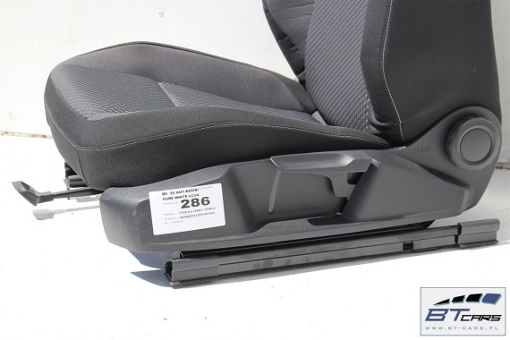 VW PASSAT B8 KOMBI FOTELE KOMPLET FOTELI siedzeń siedzenia tapicerka avant welur kolor czarno - niebieski 3G 3G9