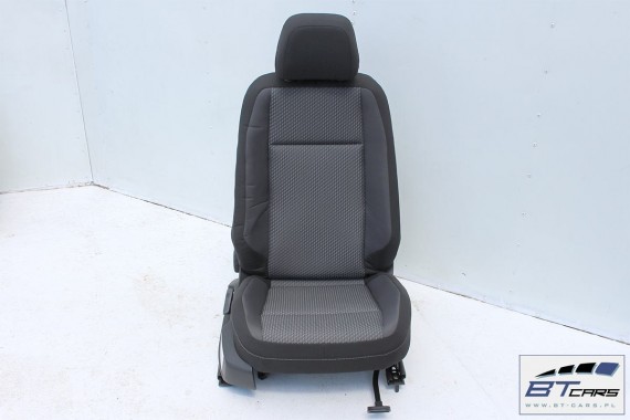 VW PASSAT B8 KOMBI FOTELE KOMPLET FOTELI siedzeń siedzenia tapicerka avant welur kolor czarno - niebieski 3G 3G9