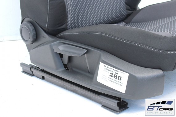 VW PASSAT B8 KOMBI FOTELE KOMPLET FOTELI siedzeń siedzenia tapicerka avant welur kolor czarno - niebieski 3G 3G9