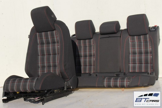VW GOLF 6 VI GTi FOTEL SIEDZENIE FOTELE KANAPA 5K welur w kolorze czarnym, szarym i czerwonym