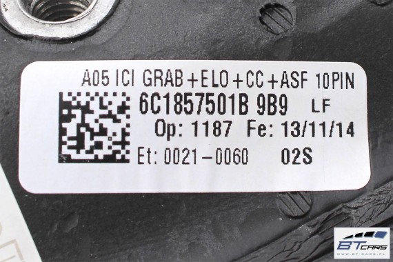 VW POLO LUSTERKO ZEWNĘTRZNE DRZWI LEWE 6pin 6C1857501B 6C1 857 501 B KIEROWCY STRONA LEWA 6C 2015- 6 pin pinów kabli przewodów