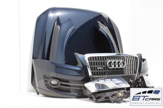 AUDI Q5 8R KOMPLETNY PRZÓD maska błotniki zderzak pas przedni wzmocnienie błotnik lampy Xenon led 8A	LZ5A Tiefseeblau perlefekt