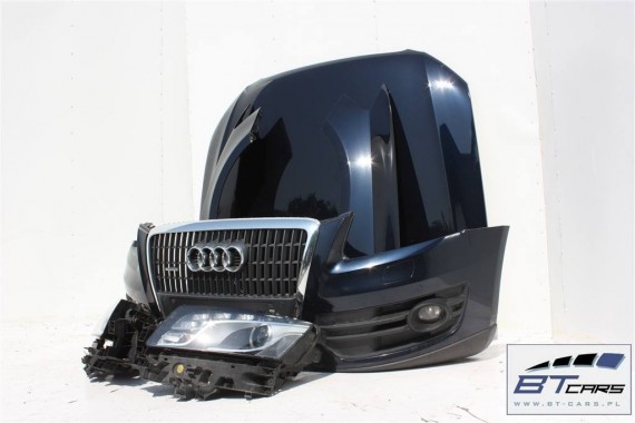AUDI Q5 8R KOMPLETNY PRZÓD maska błotniki zderzak pas przedni wzmocnienie błotnik lampy Xenon led 8A	LZ5A Tiefseeblau perlefekt
