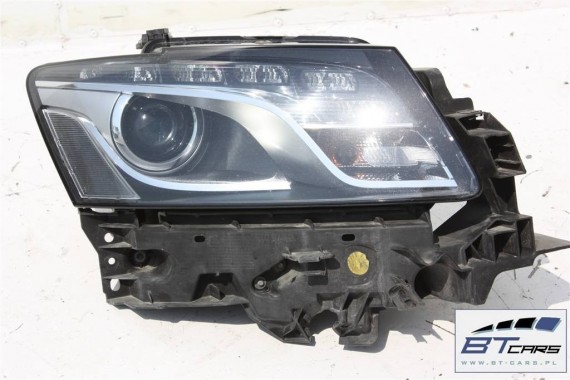 AUDI Q5 8R KOMPLETNY PRZÓD maska błotniki zderzak pas przedni wzmocnienie błotnik lampy Xenon led 8A	LZ5A Tiefseeblau perlefekt