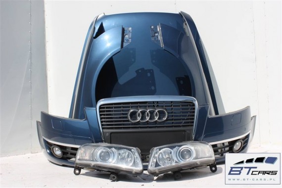 AUDI A6 PRZÓD maska błotniki zderzak pas przedni lampy wzmocnienie błotnik lampa Xenon 4F 4F0 LZ5B - niebieski (stratosblau)
