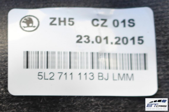 SKODA YETI GAŁKA ZMIANY BIEGÓW 5L2711113BJ 5L2 711 113 BJ  Kolor: LMM - czarny / szary EDITION