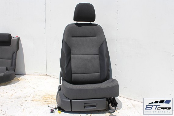 VW GOLF 7 VII KOMBI FOTELE KOMPLET FOTELI siedzeń siedzenia tapicerka 5G 5G0 5G9 welur  w kolorze czarnym VARIANT