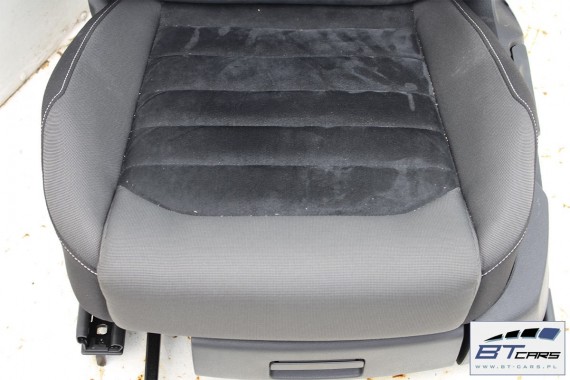 VW GOLF 7 VII KOMBI FOTELE KOMPLET FOTELI siedzeń siedzenia fotel tapicerka 5G 5G9 welur + alcantara kolor czarny VARIANT