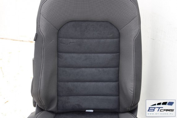 VW GOLF 7 VII KOMBI FOTELE KOMPLET FOTELI siedzeń siedzenia fotel tapicerka 5G 5G9 welur + alcantara kolor czarny VARIANT