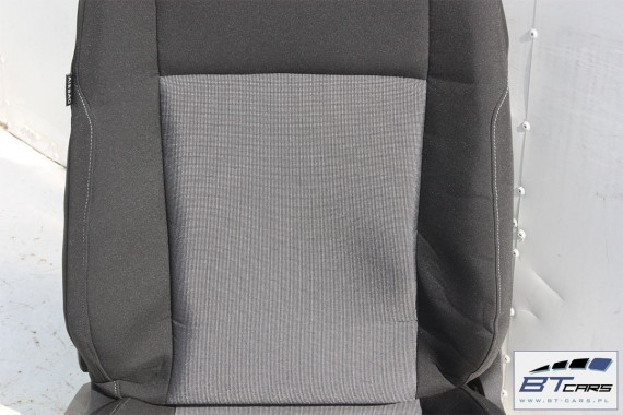 VW GOLF 7 VII FOTELE KOMPLET FOTELI siedzeń siedzenia fotel tapicerka 5G 5G4 welur kolor czarno - szary 5G0