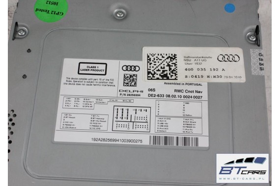 AUDI A6 A7 CZYTNIK + MONITOR + PANEL MMI ZESTAW 4G1919601C 4G1919612A 4G0035192A 4G0 035 192 wyświetlacz ekran lcd 4G 4G0035192