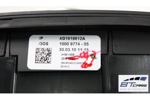 AUDI A6 A7 CZYTNIK + MONITOR + PANEL MMI ZESTAW 4G1919601C 4G1919612A 4G0035192A 4G0 035 192 wyświetlacz ekran lcd 4G 4G0035192