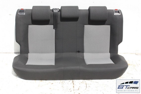 VW POLO FOTELE KOMPLET FOTELI siedzeń siedzenia tapicerka 6R 6R3 6R0 3-drzwiowy welur w kolorze czarno-szarym