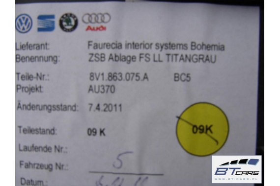 AUDI A3 SCHOWEK KONSOLI KIEROWCY 8V1863075A 8V1 863 075 BC5 8V 8V1857075B 8V1857075d 8V1857075A 8V1857075B 8V1857075D 8V1857075A