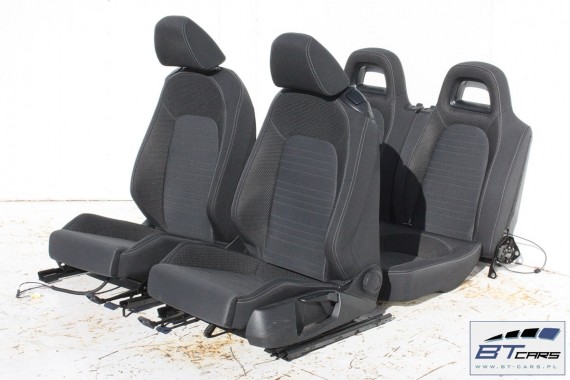VW SCIROCCO LIFT FOTELE KOMPLET FOTELI siedzeń siedzenia fotel tapicerka 1K8 welur + materiał kolor czarno - szary - antracyt