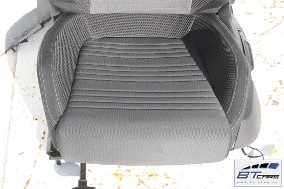 VW SCIROCCO LIFT FOTELE KOMPLET FOTELI siedzeń siedzenia fotel tapicerka 1K8 welur + materiał kolor czarno - szary - antracyt