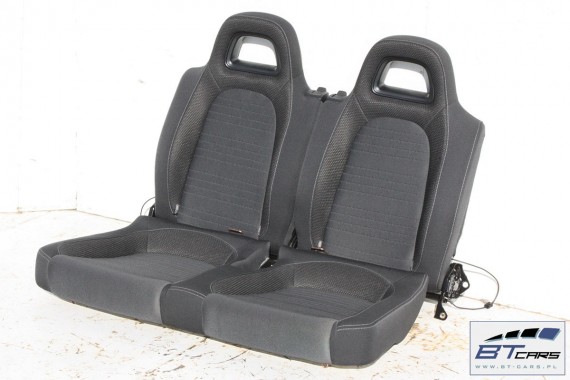 VW SCIROCCO LIFT FOTELE KOMPLET FOTELI siedzeń siedzenia fotel tapicerka 1K8 welur + materiał kolor czarno - szary - antracyt