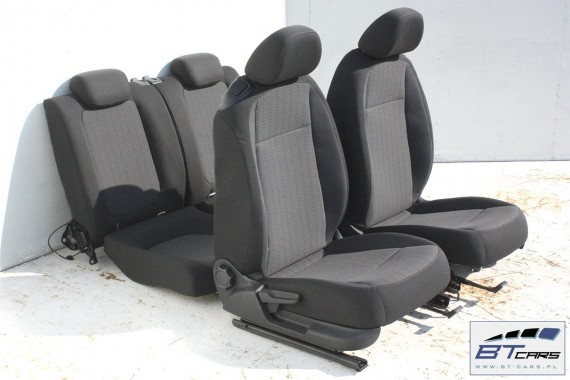 VW THE BEETLE FOTELE KOMPLET FOTELI siedzeń siedzenia fotel tapicerka 5C 5C5 welur kolor czarno - szary