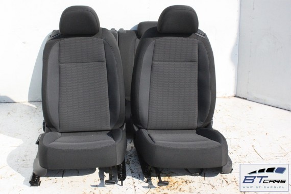 VW THE BEETLE FOTELE KOMPLET FOTELI siedzeń siedzenia fotel tapicerka 5C 5C5 welur kolor czarno - szary