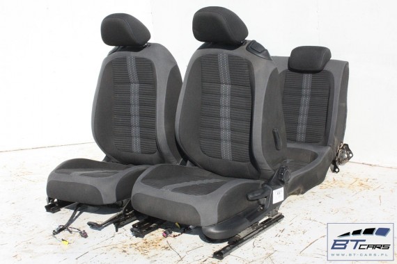 VW THE BEETLE CABRIO FOTELE KOMPLET FOTELI siedzeń siedzenia fotel tapicerka 5C 5C3 welur kolor czarno - szary