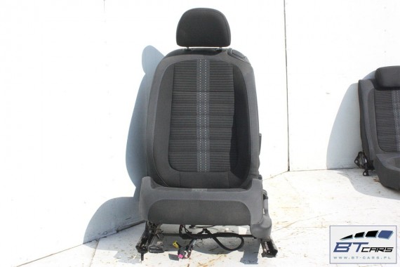 VW THE BEETLE CABRIO FOTELE KOMPLET FOTELI siedzeń siedzenia fotel tapicerka 5C 5C3 welur kolor czarno - szary