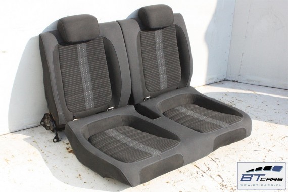 VW THE BEETLE CABRIO FOTELE KOMPLET FOTELI siedzeń siedzenia fotel tapicerka 5C 5C3 welur kolor czarno - szary