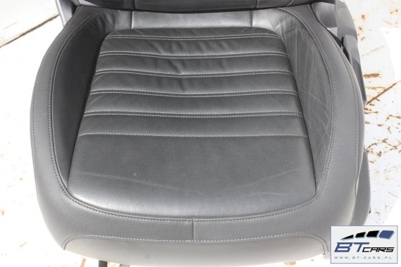 VW THE BEETLE FOTELE KOMPLET FOTELI siedzeń siedzenia tapicerka + boczek boczki drzwi 5C 5C0 2012- kolor czarny skóra