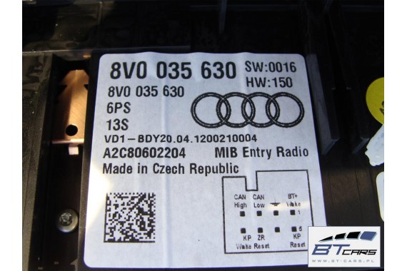 AUDI A3 RADIO 8V0035870 + PANEL 8V0035630 8V0035630 8V0035870 + czytnik 8V0035870 8V0035870 8V0035870B 8V0035630 8V0 035 870 8V