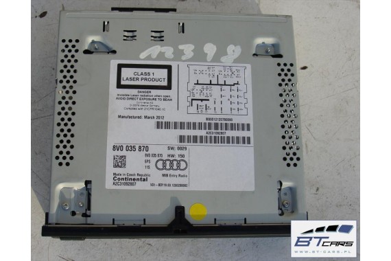 AUDI A3 RADIO 8V0035870 + PANEL 8V0035630 8V0035630 8V0035870 + czytnik 8V0035870 8V0035870 8V0035870B 8V0035630 8V0 035 870 8V
