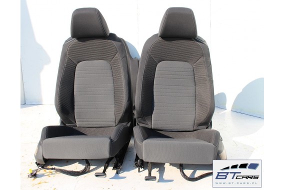 VW SCIROCCO LIFT FOTELE KOMPLET FOTELI siedzeń siedzenia fotel tapicerka 1K8 welur + materiał kolor czarno - szary - antracyt