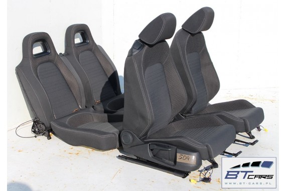 VW SCIROCCO LIFT FOTELE KOMPLET FOTELI siedzeń siedzenia fotel tapicerka 1K8 welur + materiał kolor czarno - szary - antracyt