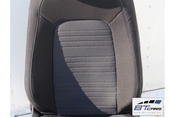 VW SCIROCCO LIFT FOTELE KOMPLET FOTELI siedzeń siedzenia fotel tapicerka 1K8 welur + materiał kolor czarno - szary - antracyt