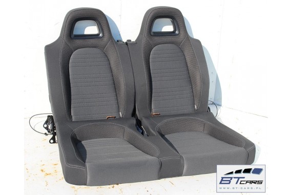 VW SCIROCCO LIFT FOTELE KOMPLET FOTELI siedzeń siedzenia fotel tapicerka 1K8 welur + materiał kolor czarno - szary - antracyt