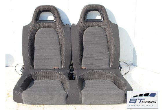 VW SCIROCCO LIFT FOTELE KOMPLET FOTELI siedzeń siedzenia fotel tapicerka 1K8 welur + materiał kolor czarno - szary - antracyt