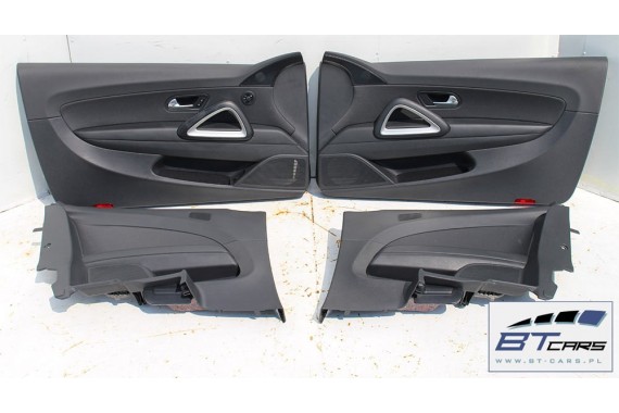 VW SCIROCCO LIFT FOTELE KOMPLET FOTELI siedzeń siedzenia fotel tapicerka 1K8 welur + materiał kolor czarno - szary - antracyt