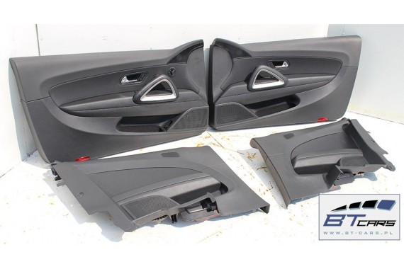 VW SCIROCCO LIFT FOTELE KOMPLET FOTELI siedzeń siedzenia fotel tapicerka 1K8 welur + materiał kolor czarno - szary - antracyt