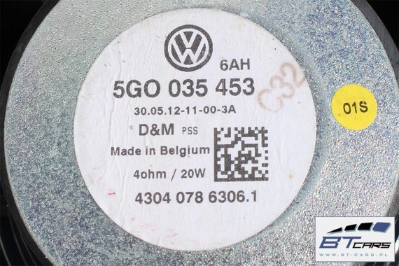 VW GOLF 7 GŁOŚNIKI KOMPLET GŁOŚNIK NAGŁOŚNIENIE 5G 5G0035453 5G0035453A 5G0035411B 5G0035412 5G 5Q 2013-