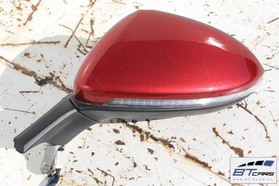 VW GOLF 7 VII LUSTERKO ZEWNĘTRZNE DRZWI LEWE 6 pin 6pin 5G LA3X - czerwony (sunset red) pinów kabli przewodów