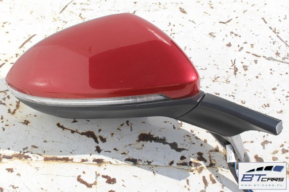 VW GOLF 7 VII LUSTERKO ZEWNĘTRZNE DRZWI PRAWE 10 pin 10pin 5G LA3X - czerwony (sunset red) pinów kabli przewodów