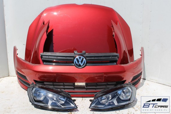 VW GOLF 7 VII PRZÓD LA3X maska błotniki zderzak pas przedni lampy błotnik lampa LA3X - czerwony (sunset red) 5G KOMPLETNY