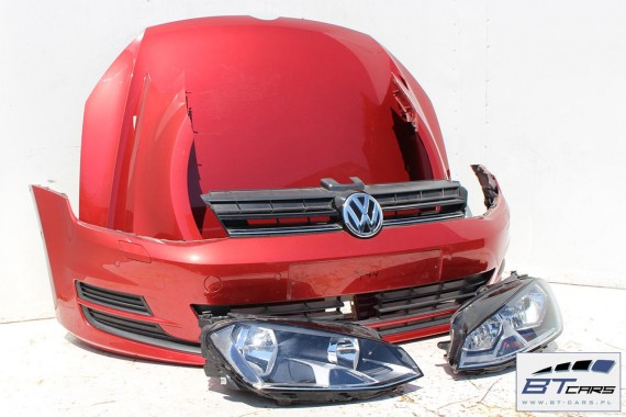 VW GOLF 7 VII PRZÓD LA3X maska błotniki zderzak pas przedni lampy błotnik lampa LA3X - czerwony (sunset red) 5G KOMPLETNY
