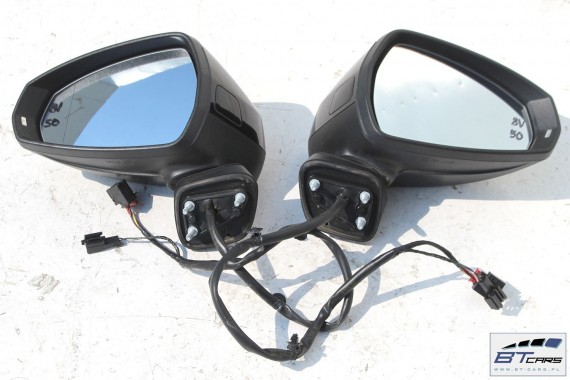 AUDI A3 SPORTBACK LUSTERKO DRZWI LEWE 6+2pin 8V LY9B - brylantowy czarny zewnętrzne pinów kabli