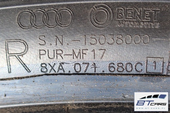 AUDI A1 ALLROAD NAKŁADKA LISTWA BŁOTNIKA 8XA071680B 8XA071680B 8XA071680 8XA 071 680 B 8XA 071 680 C TYŁ 8XA071680C 8XA071680C
