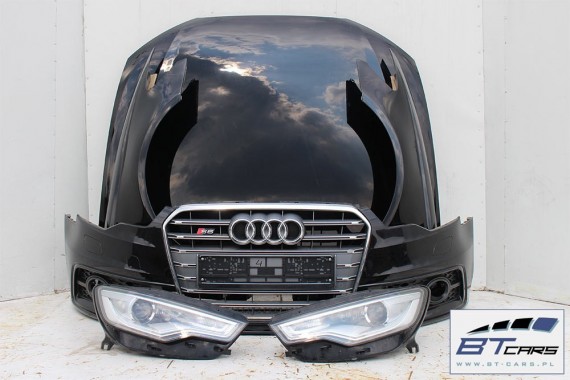 AUDI A6 S6 S-LINE PRZÓD maska błotniki zderzak pas przedni lampy wzmocnienie błotnik lampa LED Kolor : LY9B czarny  4G