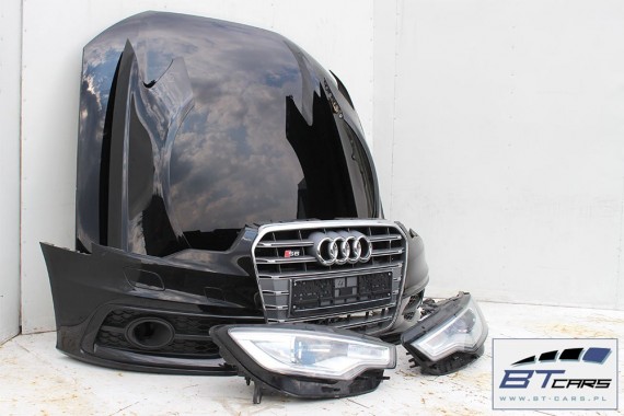 AUDI A6 S6 S-LINE PRZÓD maska błotniki zderzak pas przedni lampy wzmocnienie błotnik lampa LED Kolor : LY9B czarny  4G