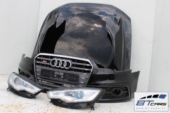AUDI A6 S6 S-LINE PRZÓD maska błotniki zderzak pas przedni lampy wzmocnienie błotnik lampa LED Kolor : LY9B czarny  4G