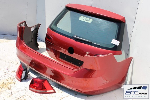 VW GOLF 7 VII KOMBI LA3X TYŁ ZDERZAK tylny + KLAPA BAGAŻNIKA + LAMPY lampa Kolor:  czerwony (sunset red) 5G 5G9 Variant
