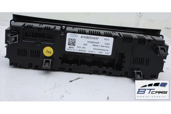AUDI A8 PANEL KLIMY KLIMATYZACJI 4H0820043F MODUŁ STEROWNIK NAWIEWU 4H0820043F 4H0 820 043 F D4 2010-2017 4H0820043F 4H0820043